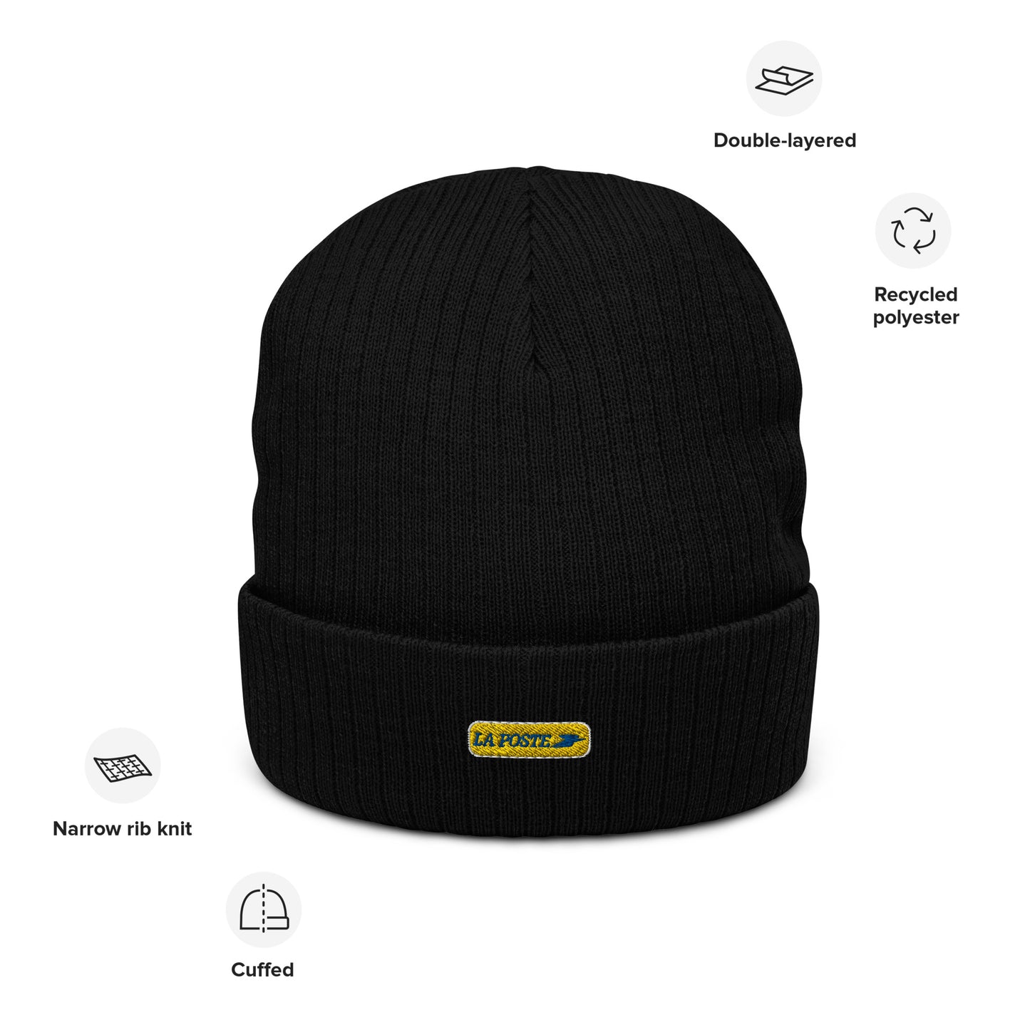 la poste ribbed knit beanie