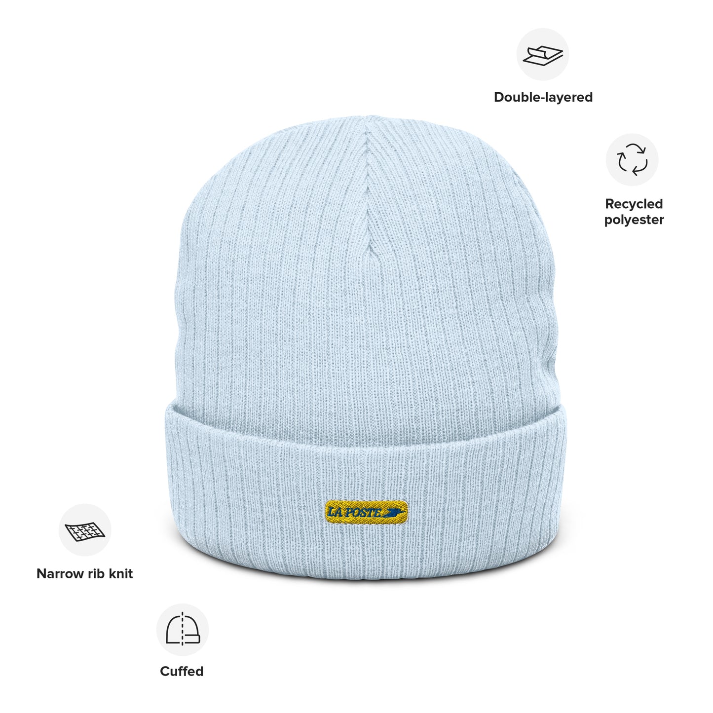 la poste ribbed knit beanie
