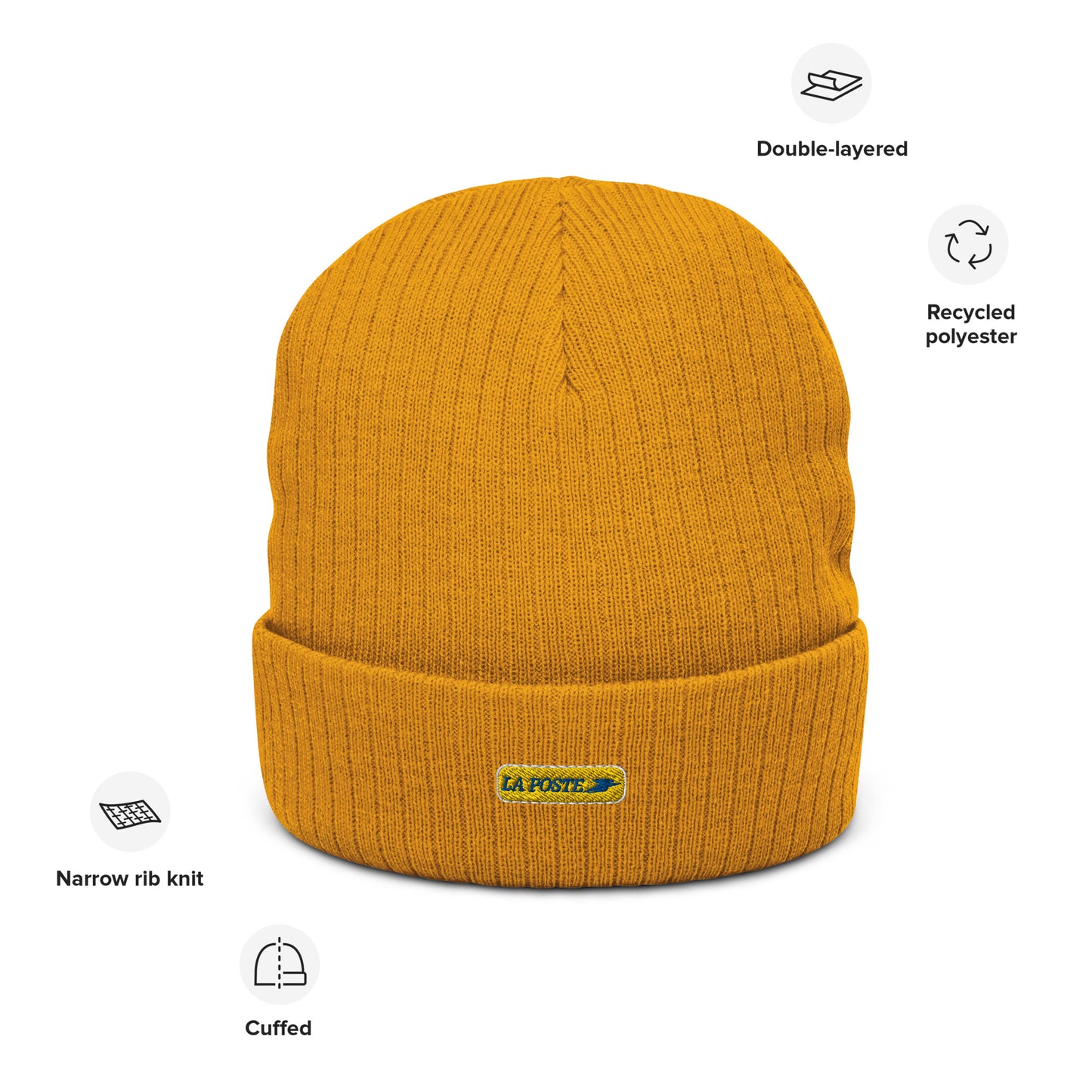 la poste ribbed knit beanie