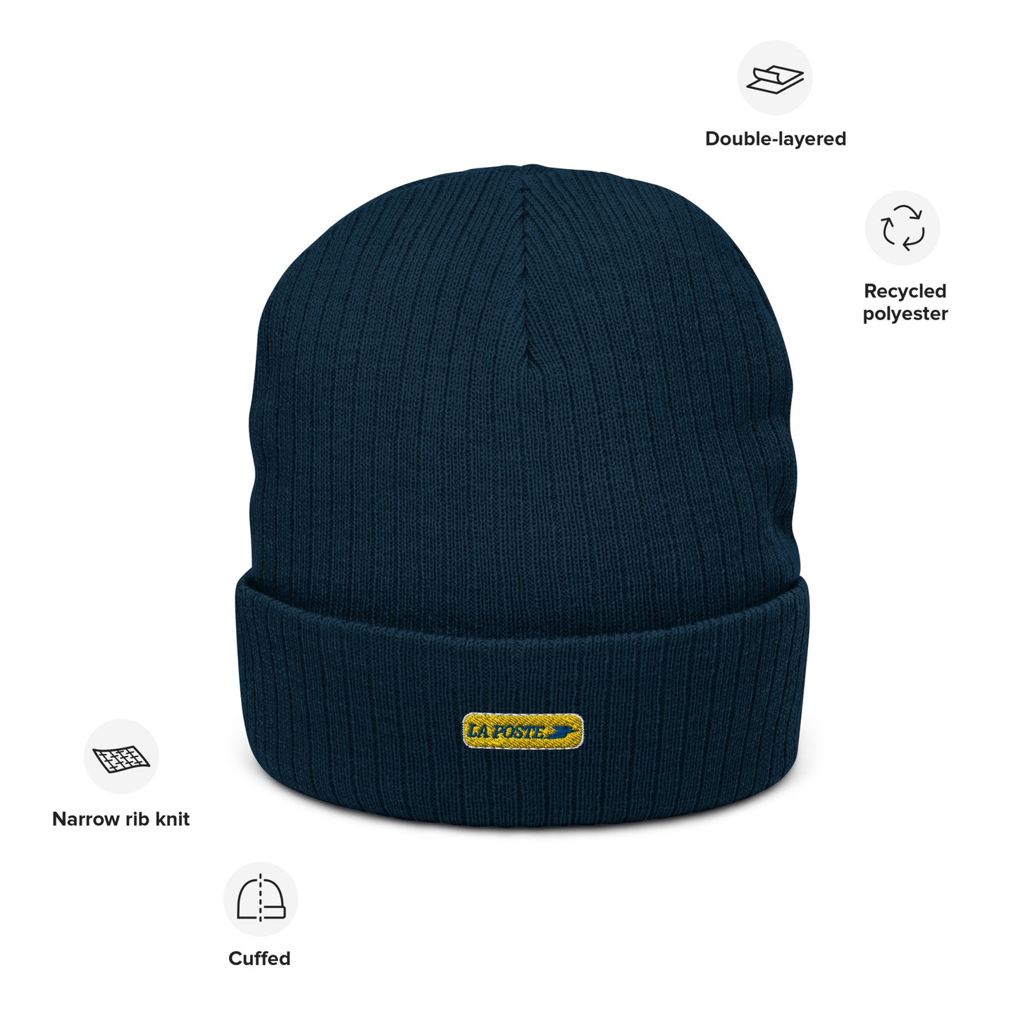 la poste ribbed knit beanie
