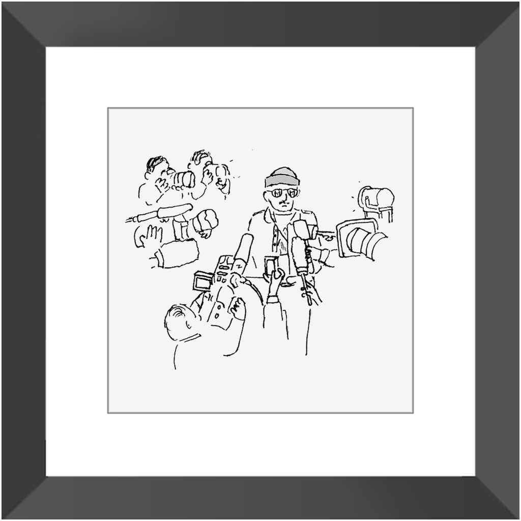 press scrum framed print