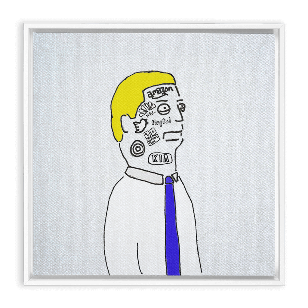 face tatt framed traditional stretched canvas