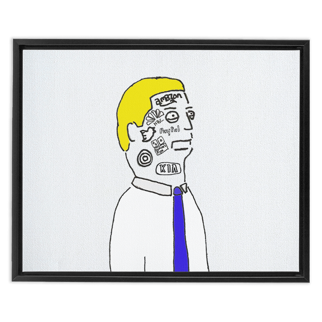face tatt framed traditional stretched canvas