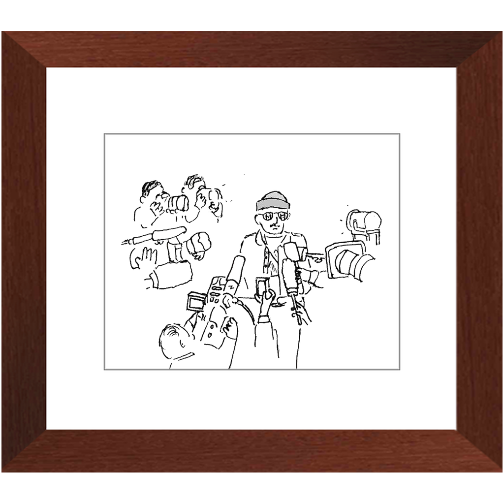 press scrum framed print