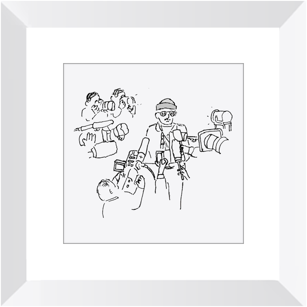 press scrum framed print