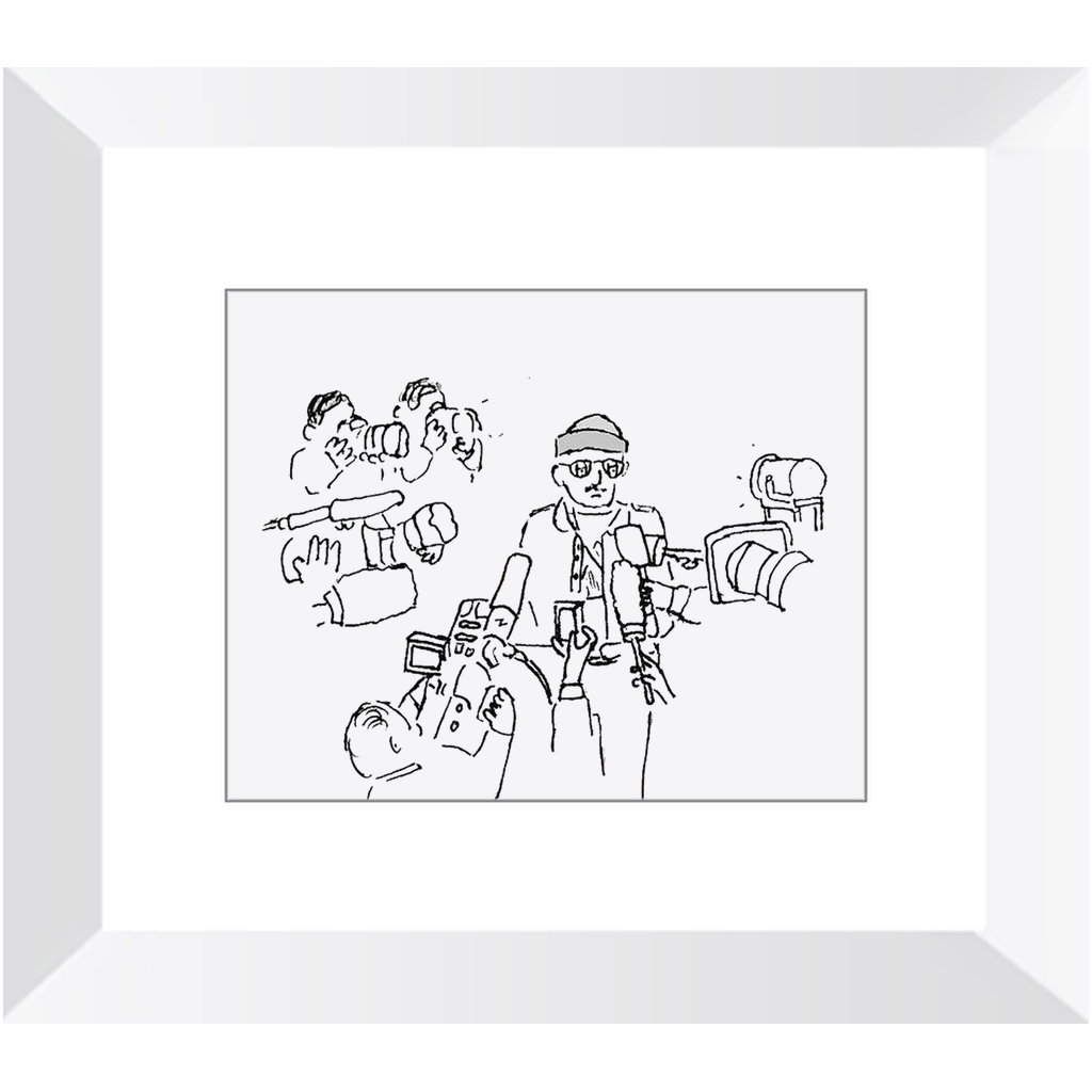 press scrum framed print