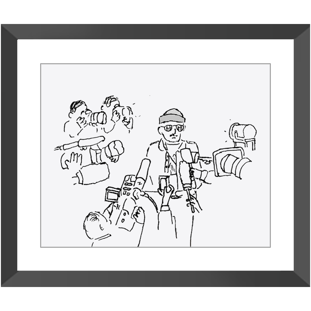press scrum framed print