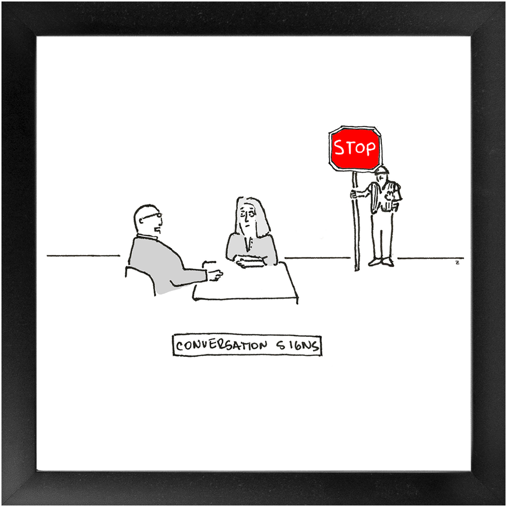 stop sign framed print