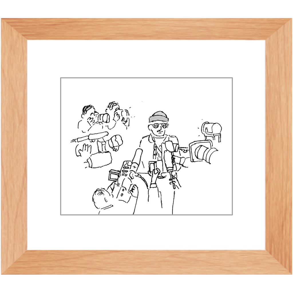 press scrum framed print