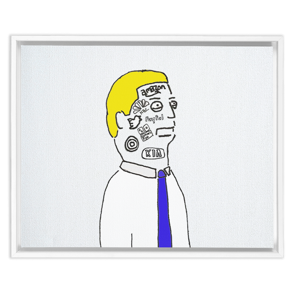 face tatt framed traditional stretched canvas