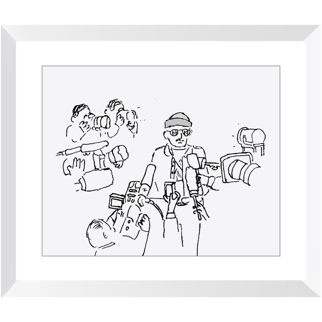 press scrum framed print