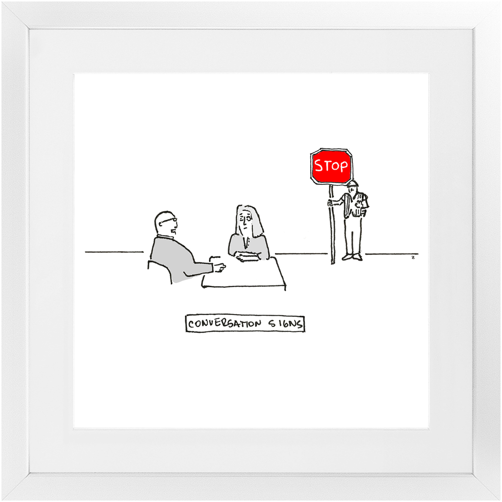 stop sign framed print