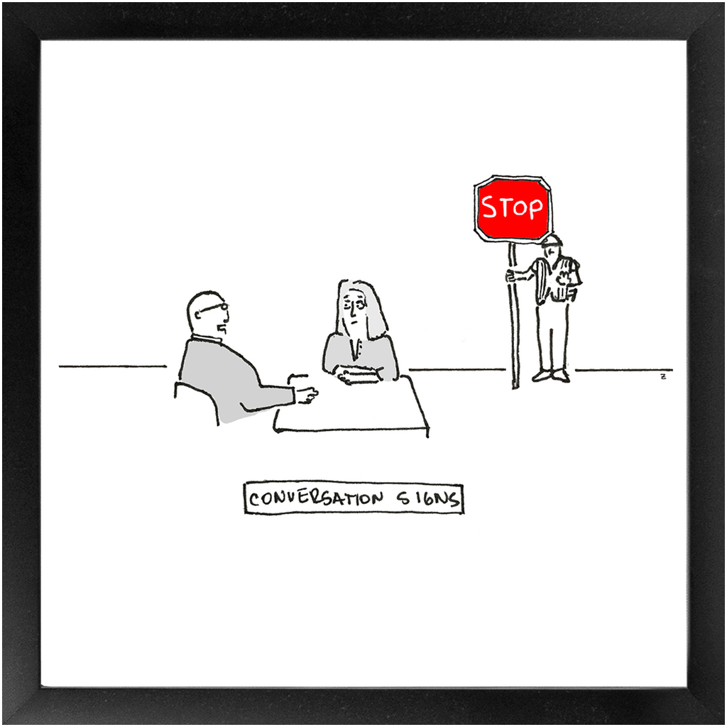 stop sign framed print