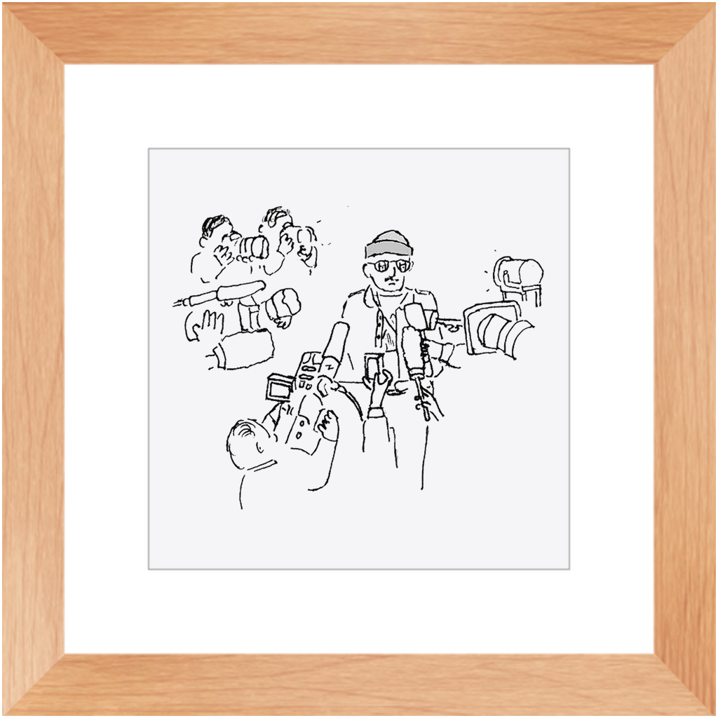 press scrum framed print