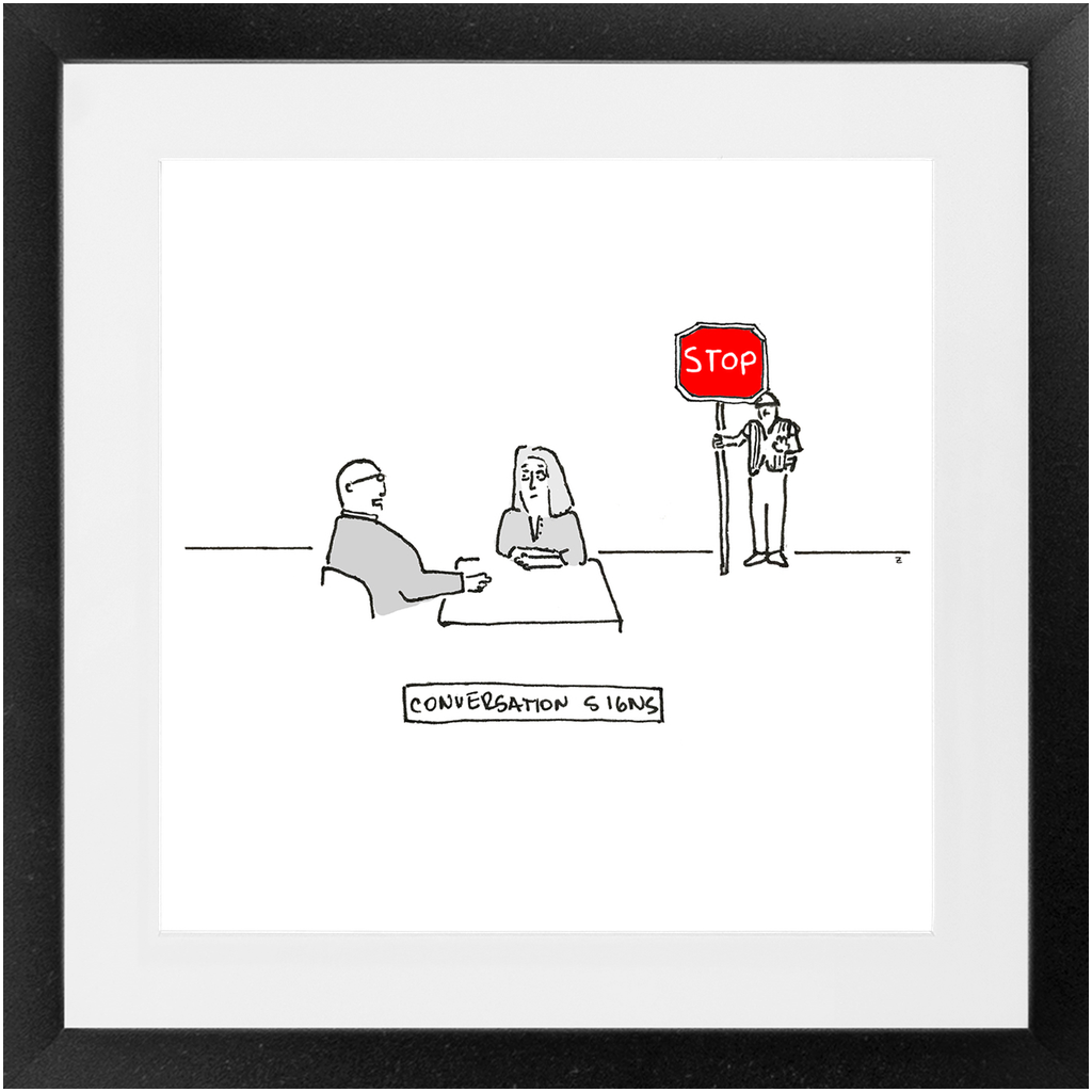 stop sign framed print