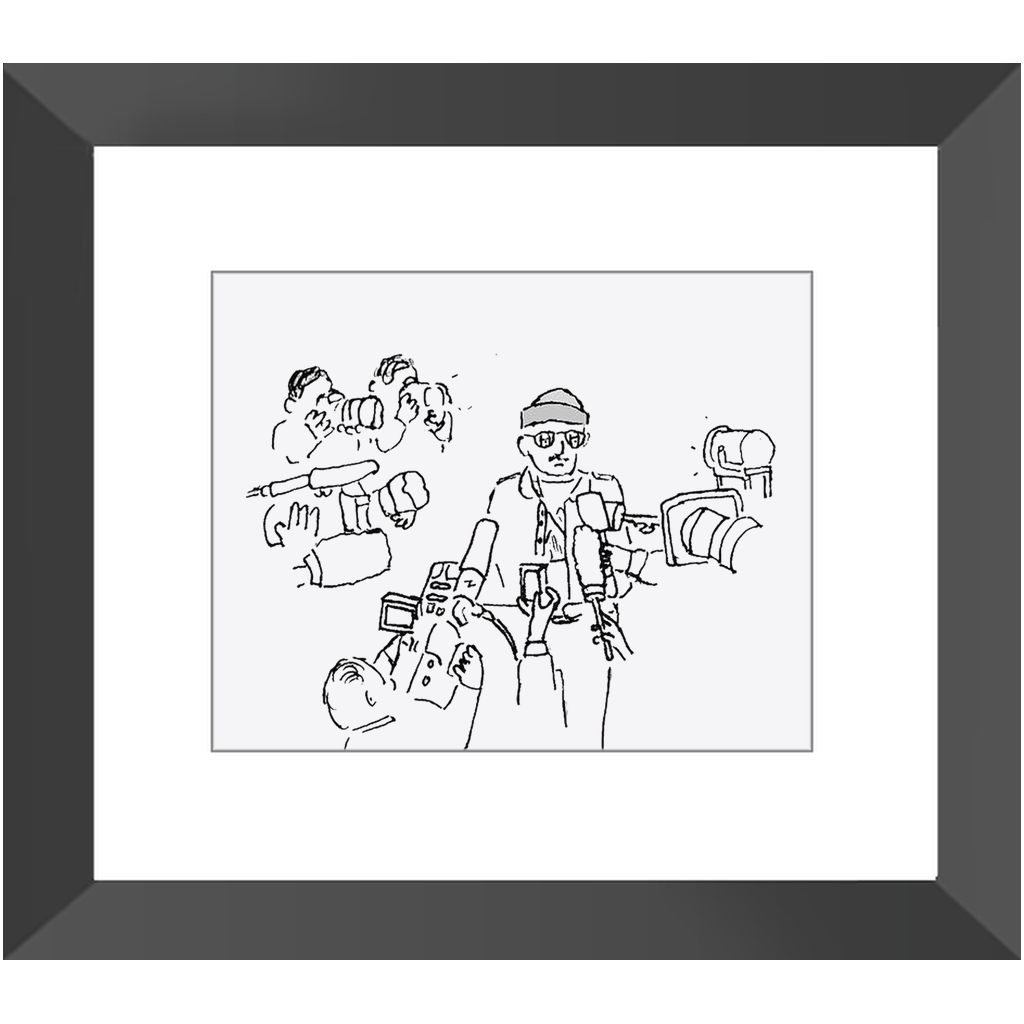 press scrum framed print