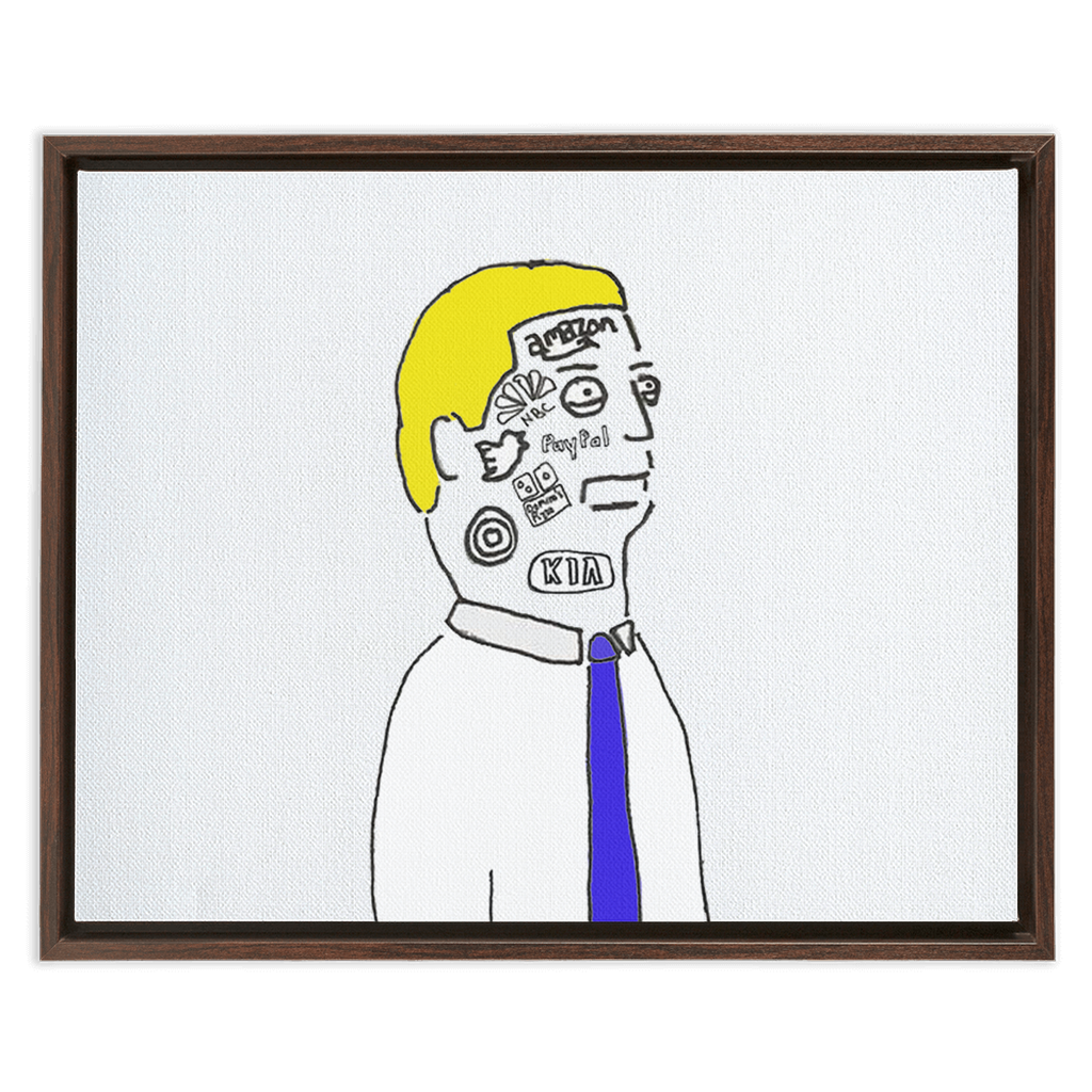 face tatt framed traditional stretched canvas