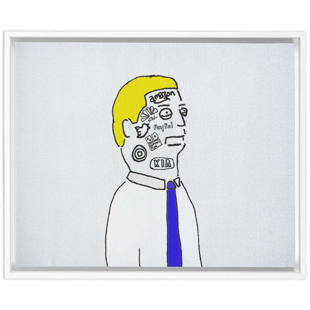 face tatt framed traditional stretched canvas