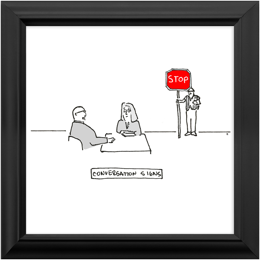 stop sign framed print
