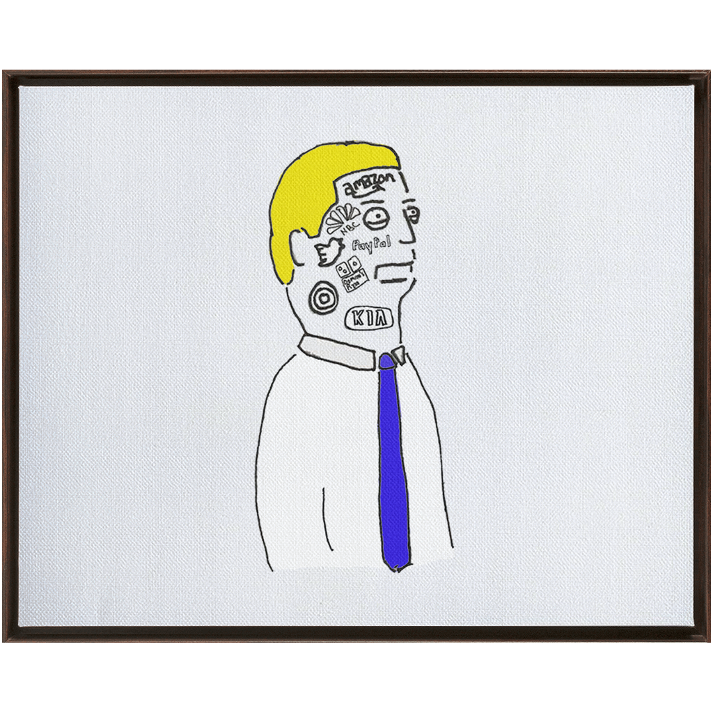 face tatt framed traditional stretched canvas