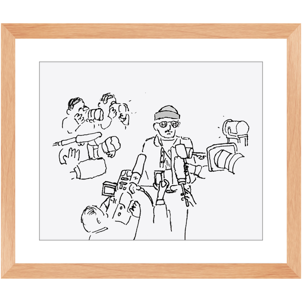 press scrum framed print