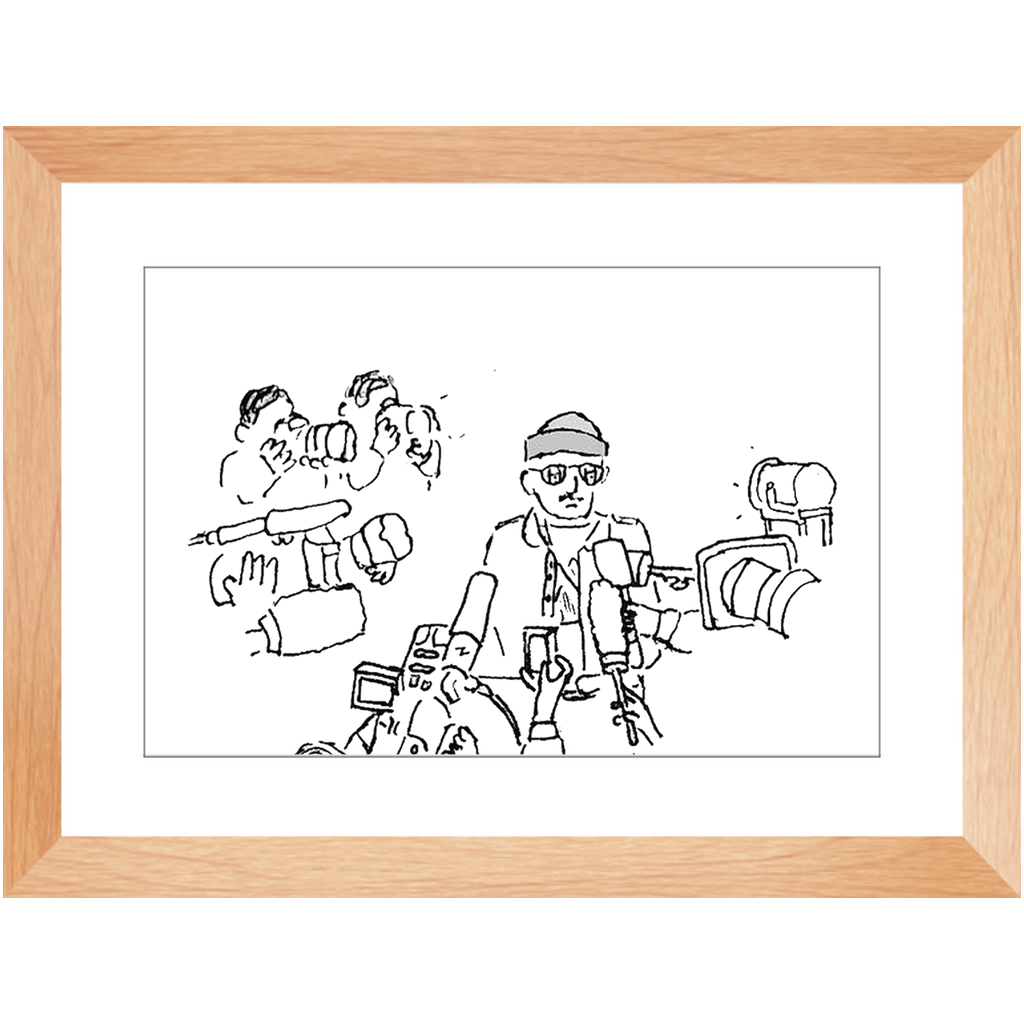 press scrum framed print