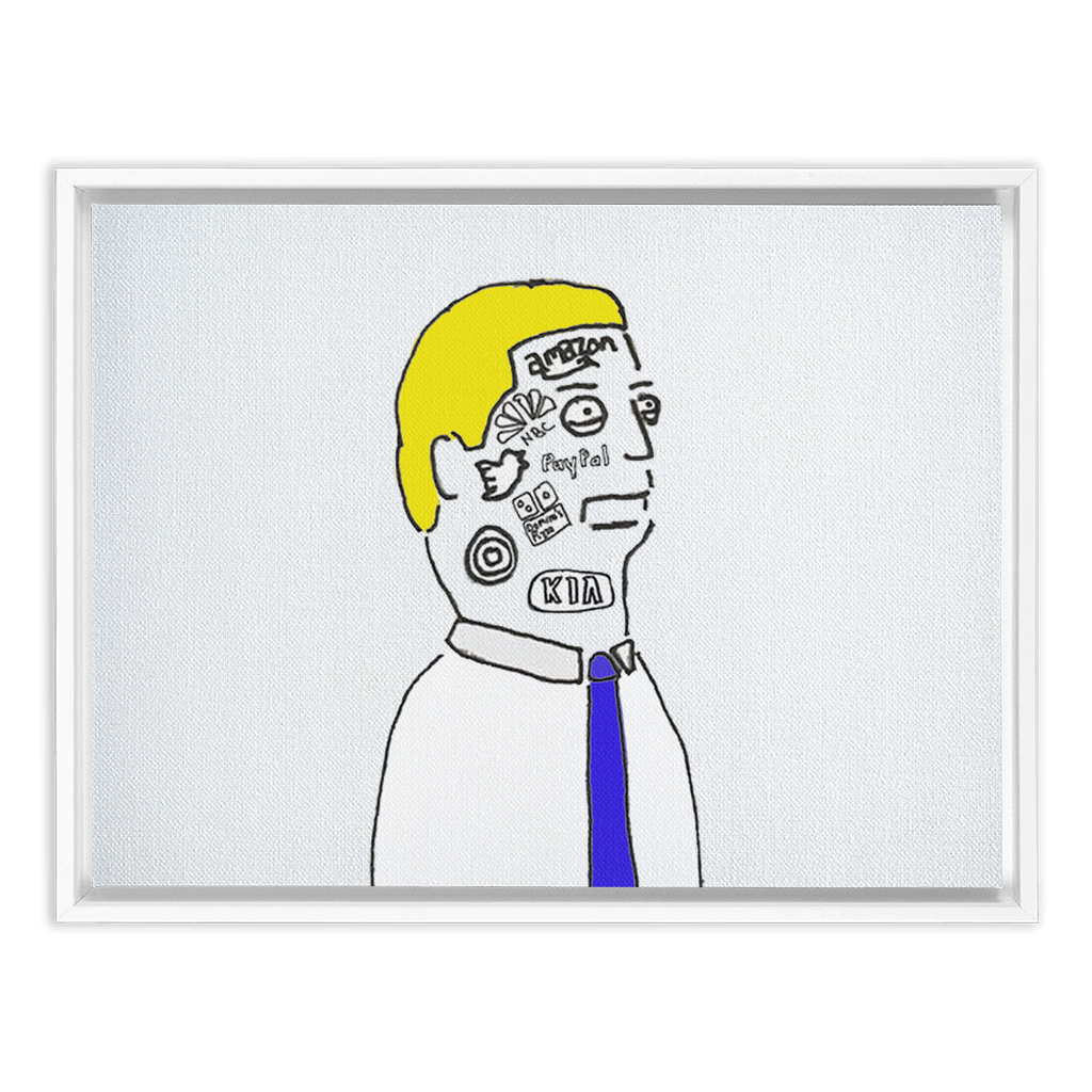 face tatt framed traditional stretched canvas