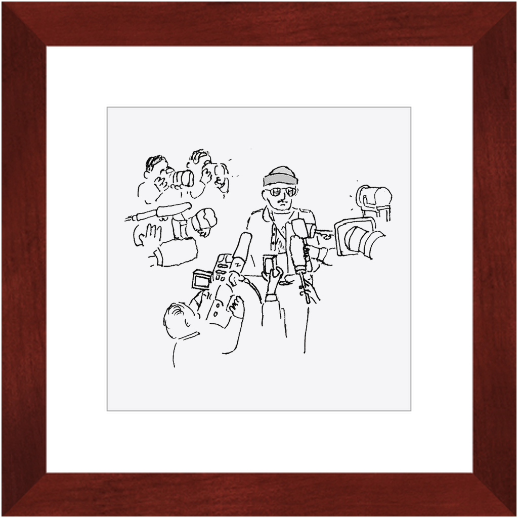 press scrum framed print