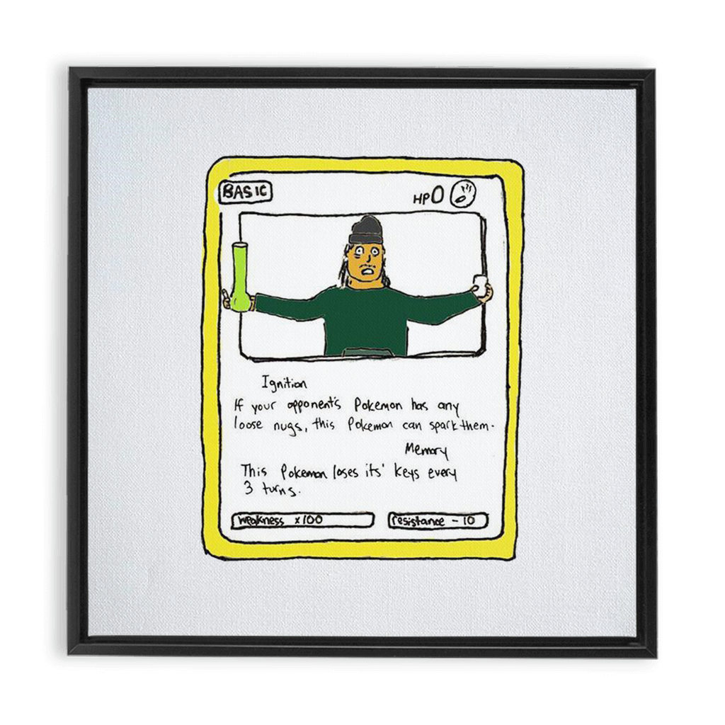 stoner pokemon stretched canvas