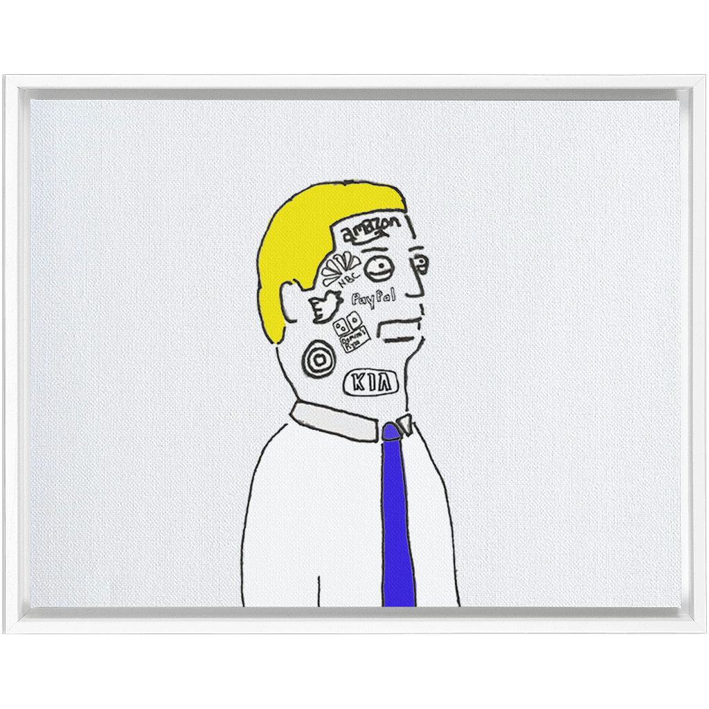 face tatt framed traditional stretched canvas