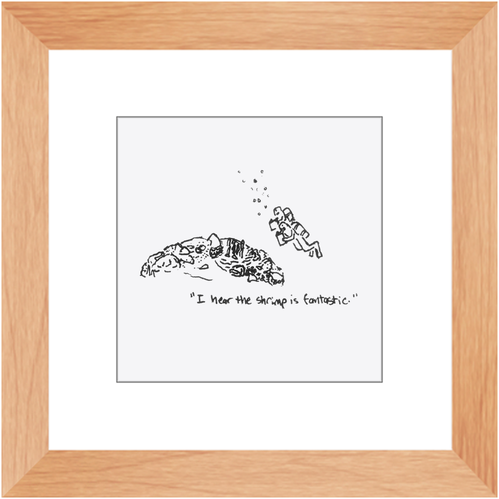 shrimp restaurant framed prints