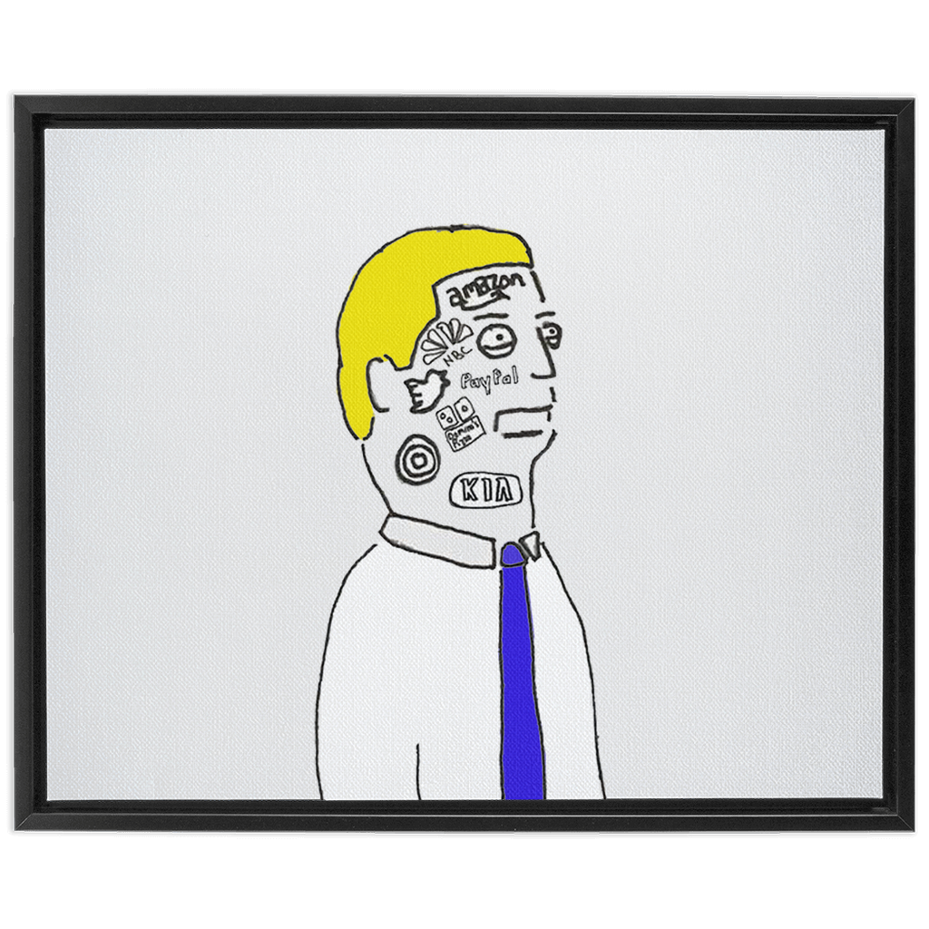 face tatt framed traditional stretched canvas