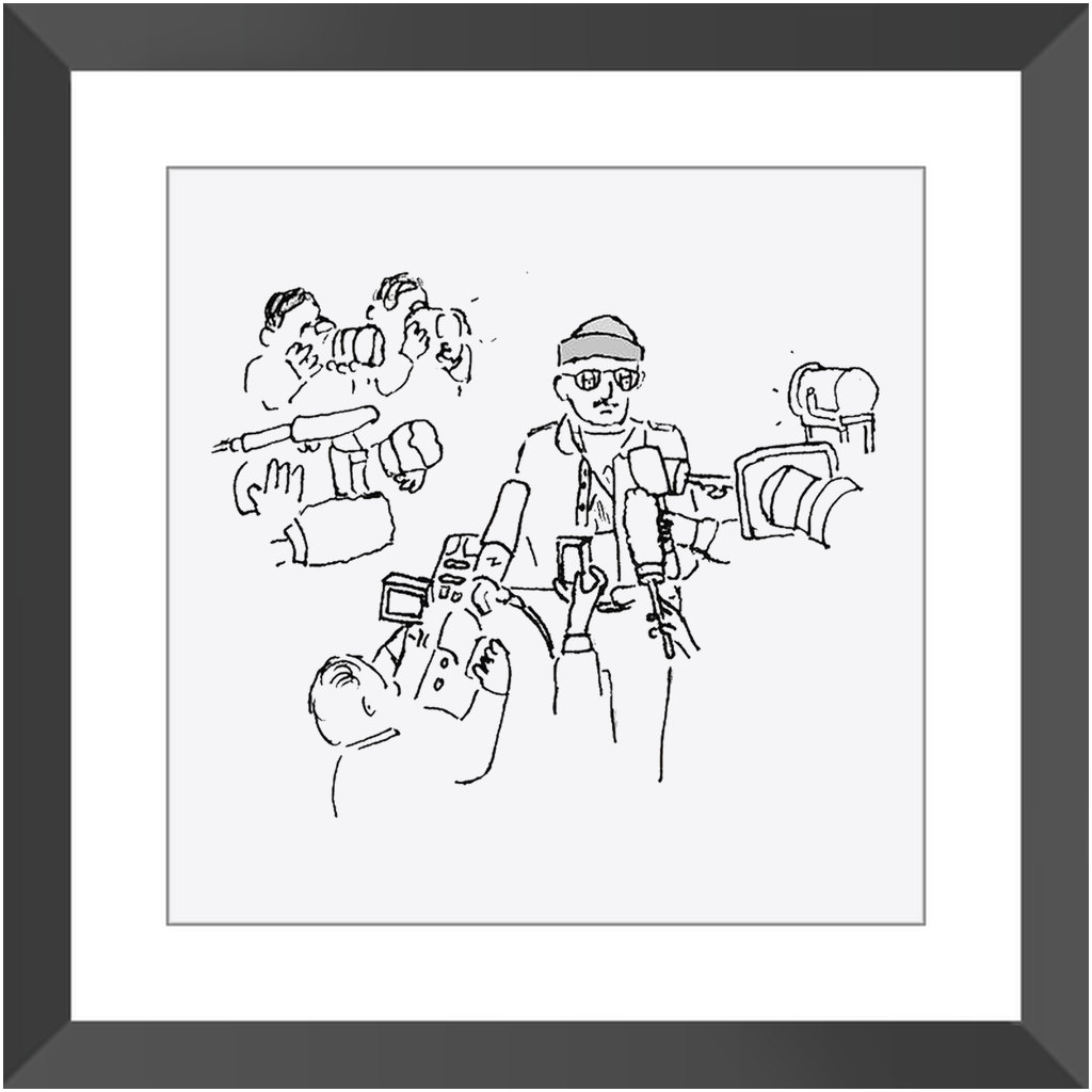 press scrum framed print