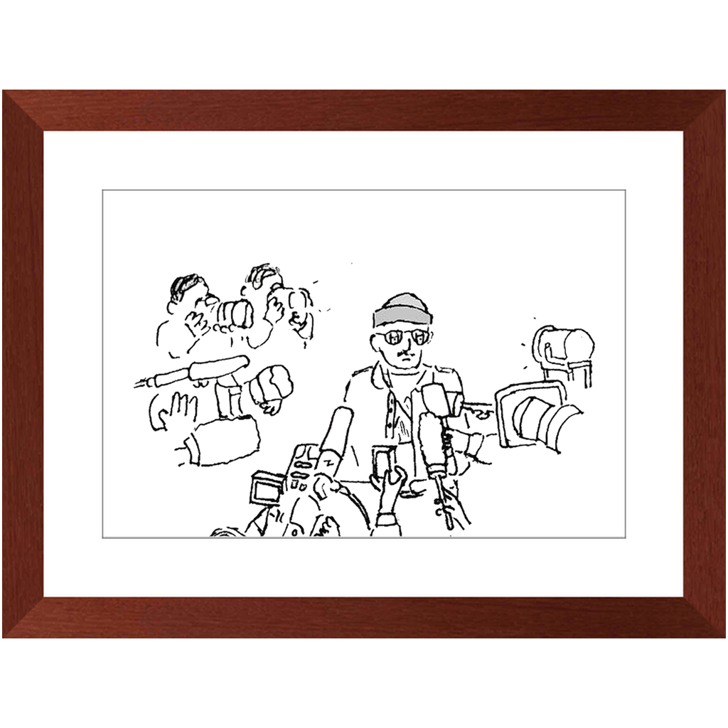 press scrum framed print