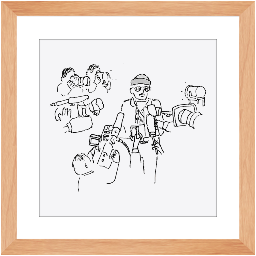 press scrum framed print
