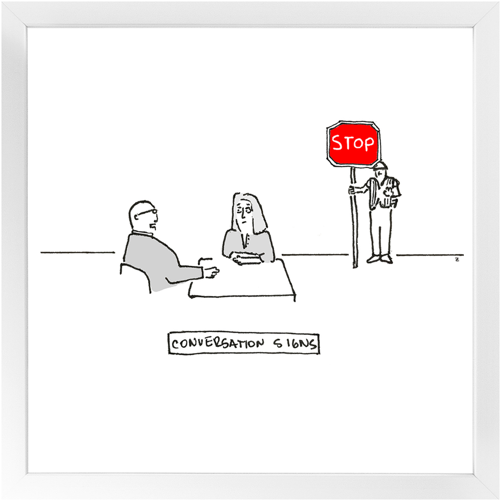 stop sign framed print