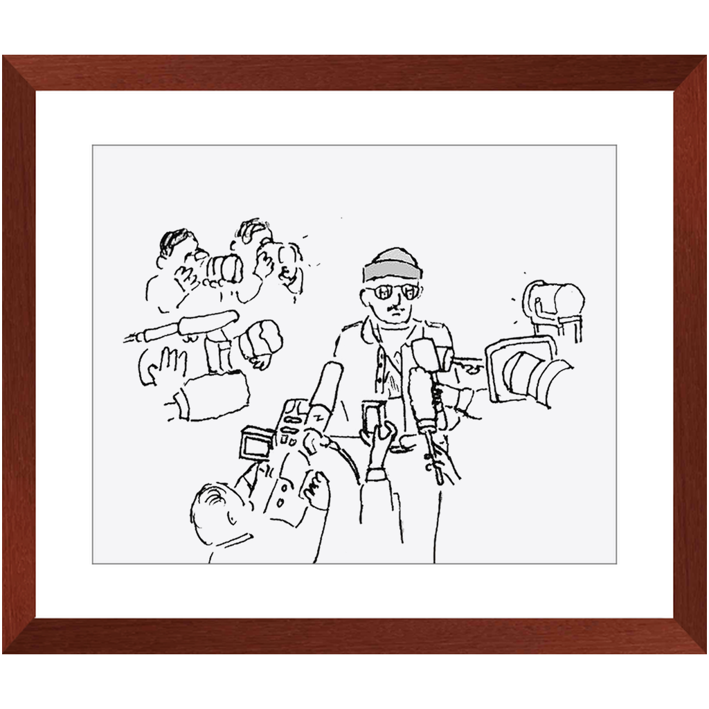 press scrum framed print