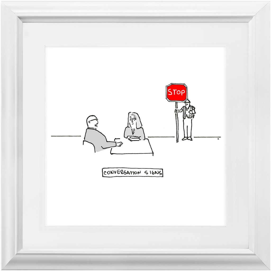 stop sign framed print