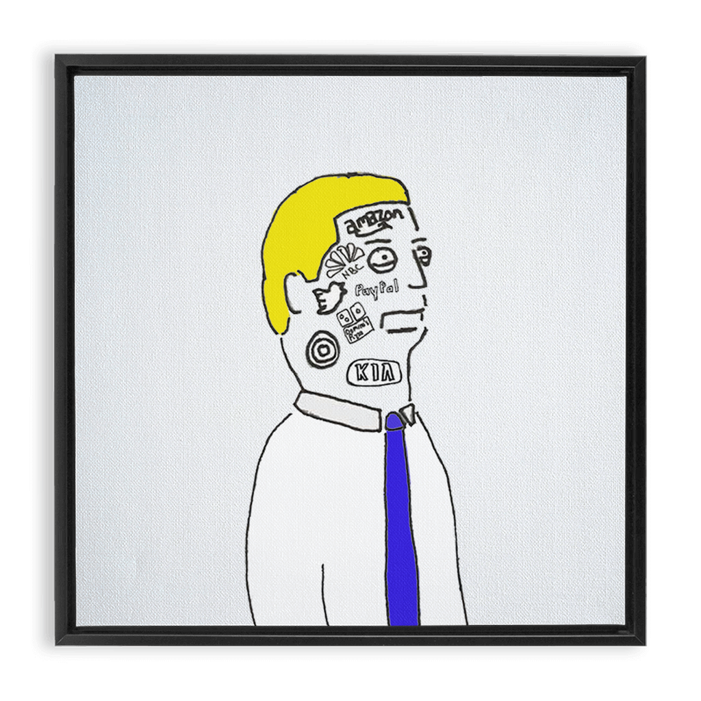 face tatt framed traditional stretched canvas