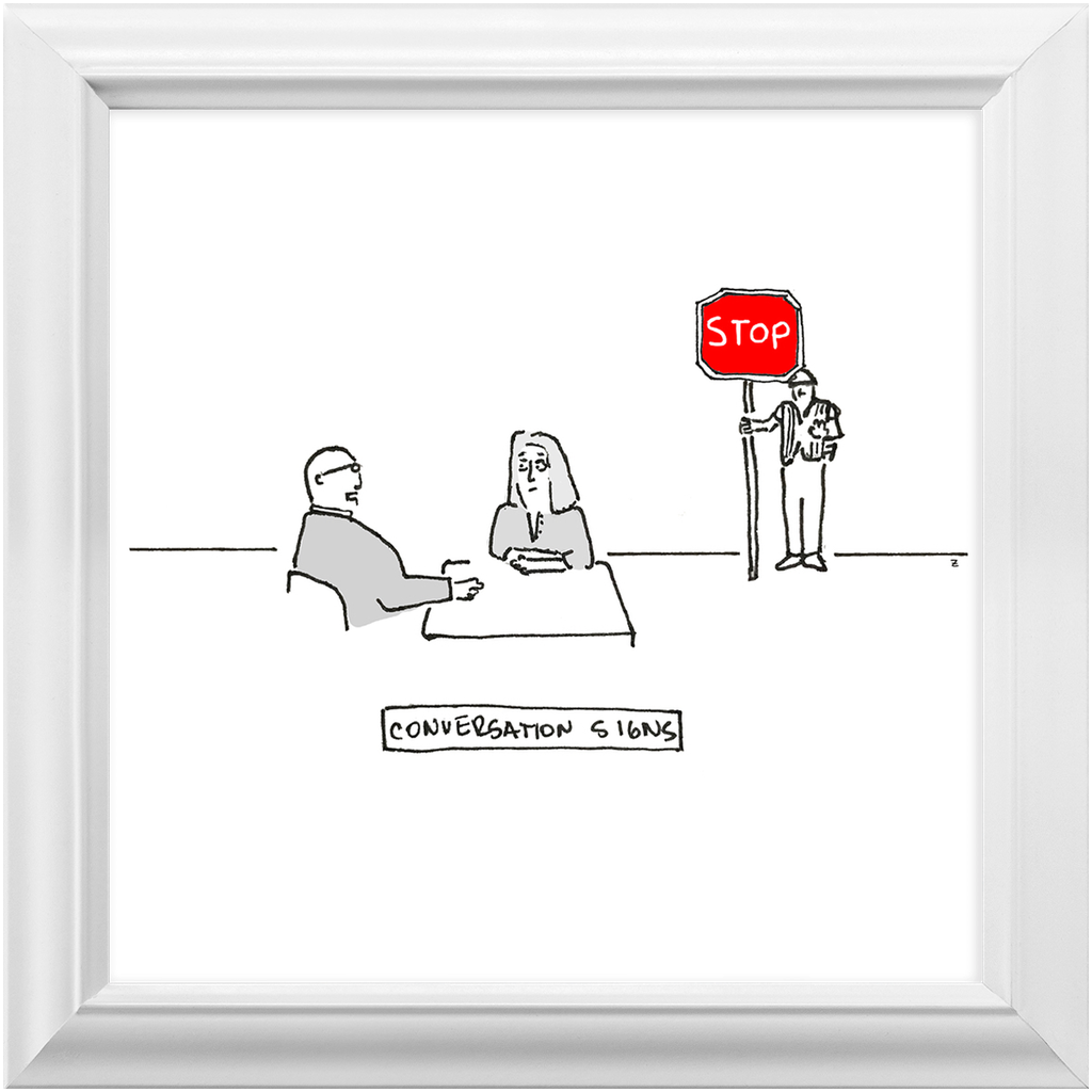 stop sign framed print