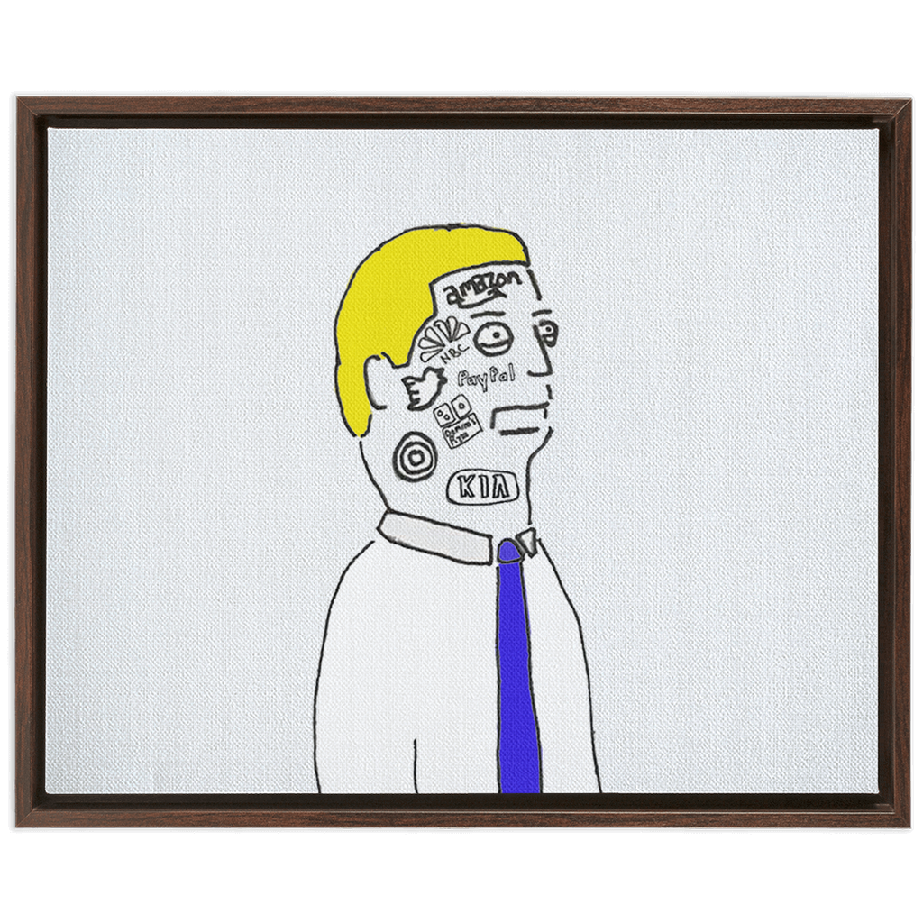 face tatt framed traditional stretched canvas