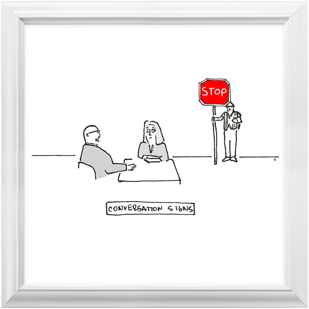 stop sign framed print