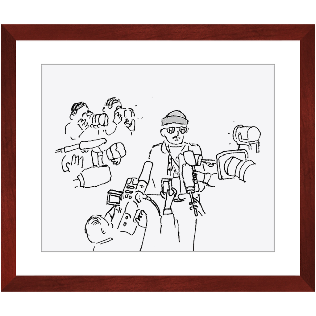 press scrum framed print