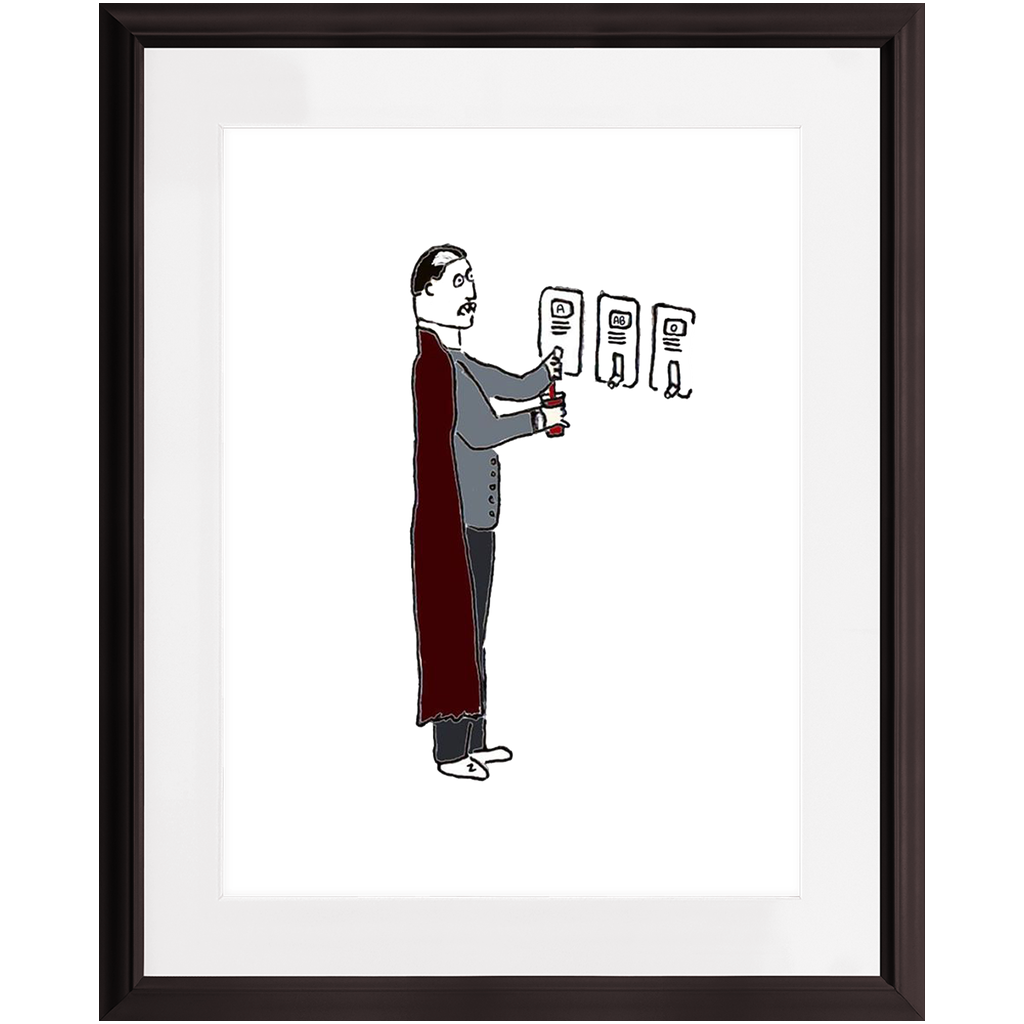 vampire blood framed print