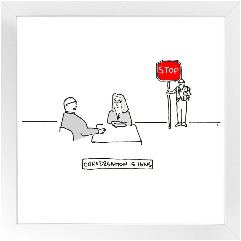 stop sign framed print