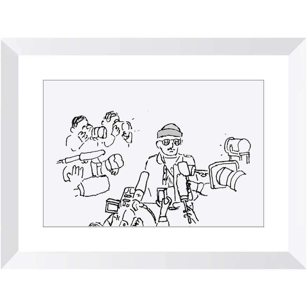press scrum framed print