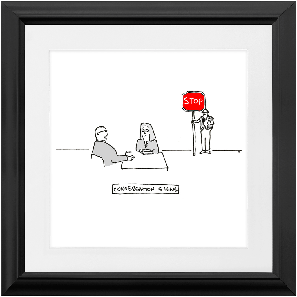 stop sign framed print