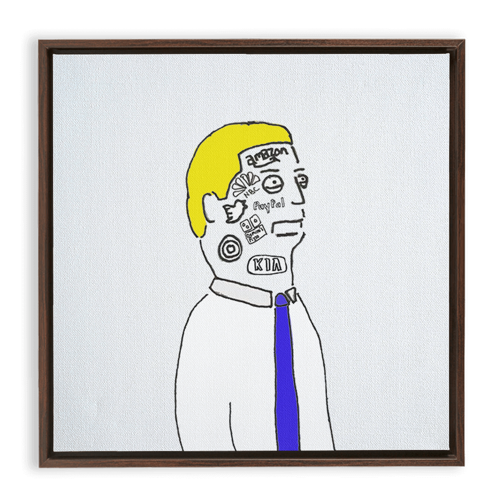 face tatt framed traditional stretched canvas
