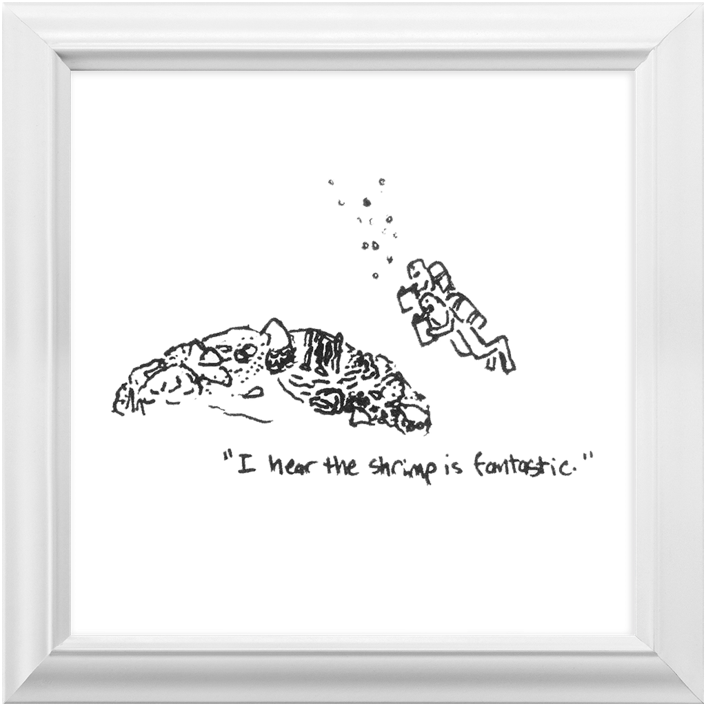 shrimp restaurant framed prints