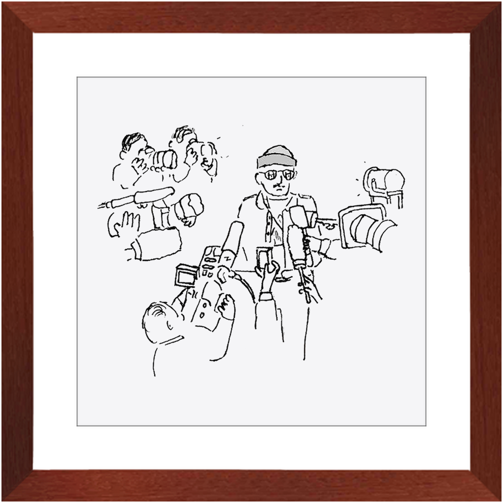 press scrum framed print